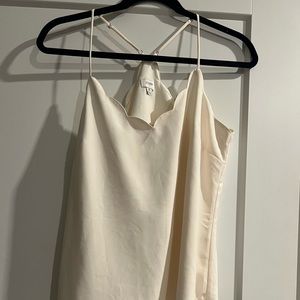 J. Crew Cream Scalloped Tank Top, size 8